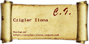 Czigler Ilona névjegykártya